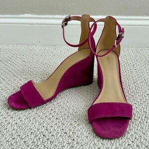 Michael Kors Fiona Suede Wedge Sandals